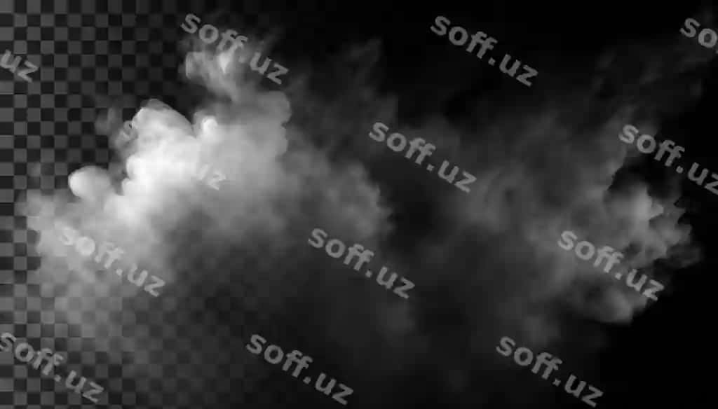 Tuman dymi ajraltirilgan shaffof maxsus effekt oq vektor bulutlik | Fog smoke isolated transparent special effect white vector cloudiness