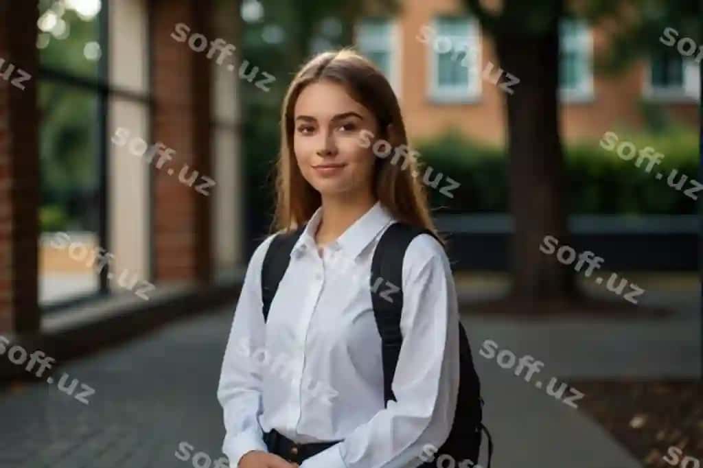 Bepul foto front ko'rinish ayol talabasi oq kofte qora jaket rucksak kiygan fayllar tutgan | Free photo front view female student white shirt black jacket wearing backpack holding files