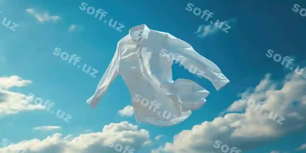Oq poyuz asib turgan kiyim chiziqlari moda kiyim tozalashga bog'liq dizaynlar | White shirt hanging from clothes line suitable fashion laundryrelated designs