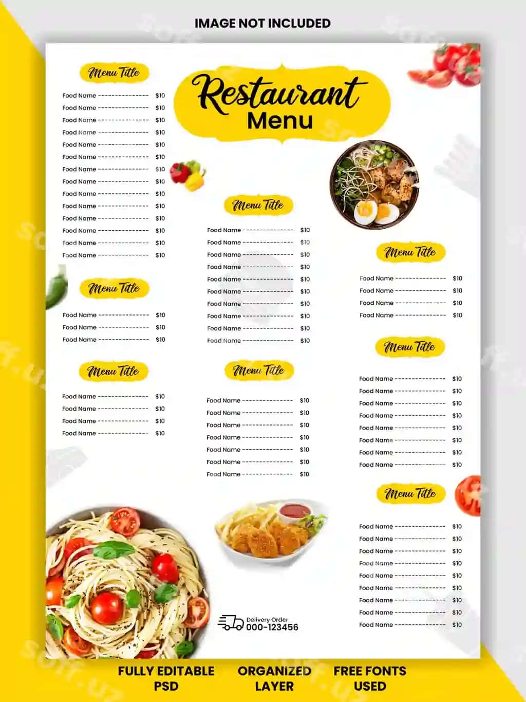 Psd restoran ijtimoiy tarmoqlar shabloni | Psd restaurant social media template
