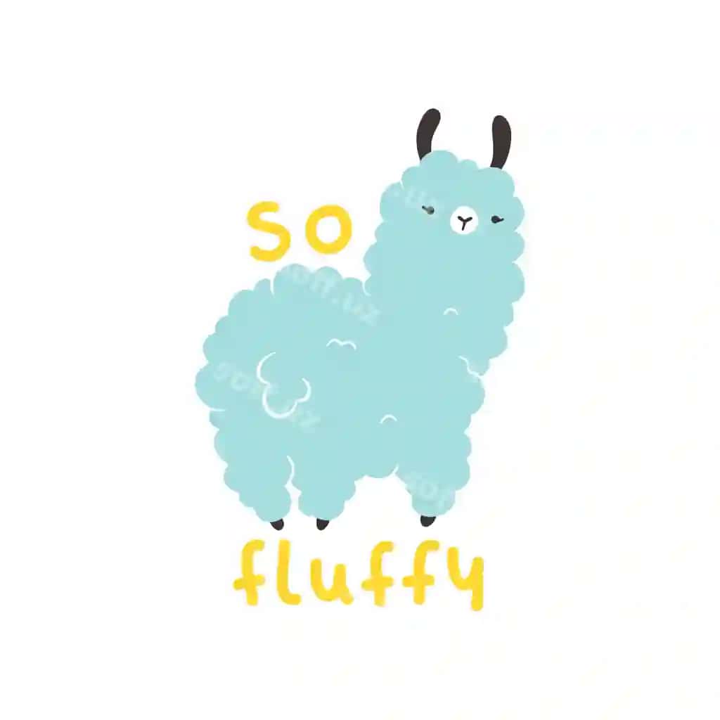 Llama harflar bilan dekoratsiyalangan, juda yumshoq, oddiy qo'lchizilgan multfilm qahramoni | Llama with lettering so fluffy cartoon character simple hand drawn