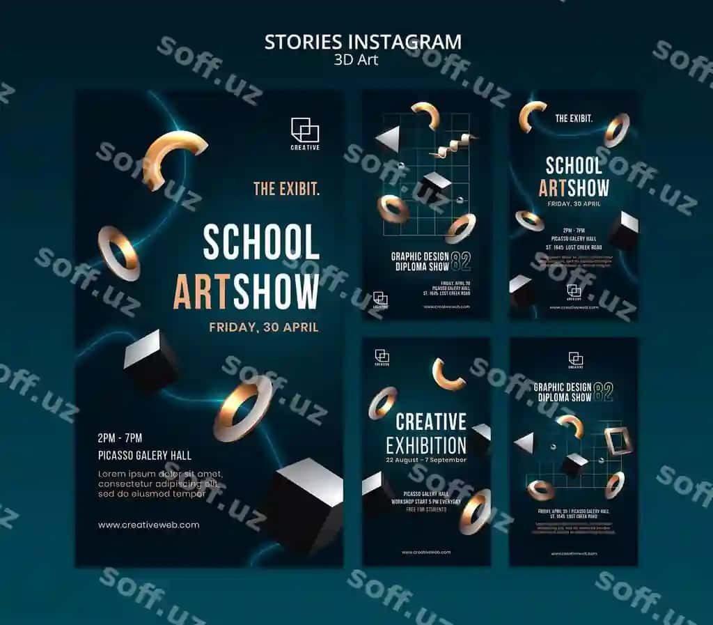 Instagram stories to'plami san'at ko'rgazmasi ijodkor uch bilan | Instagram stories collection art exhibition with creative three