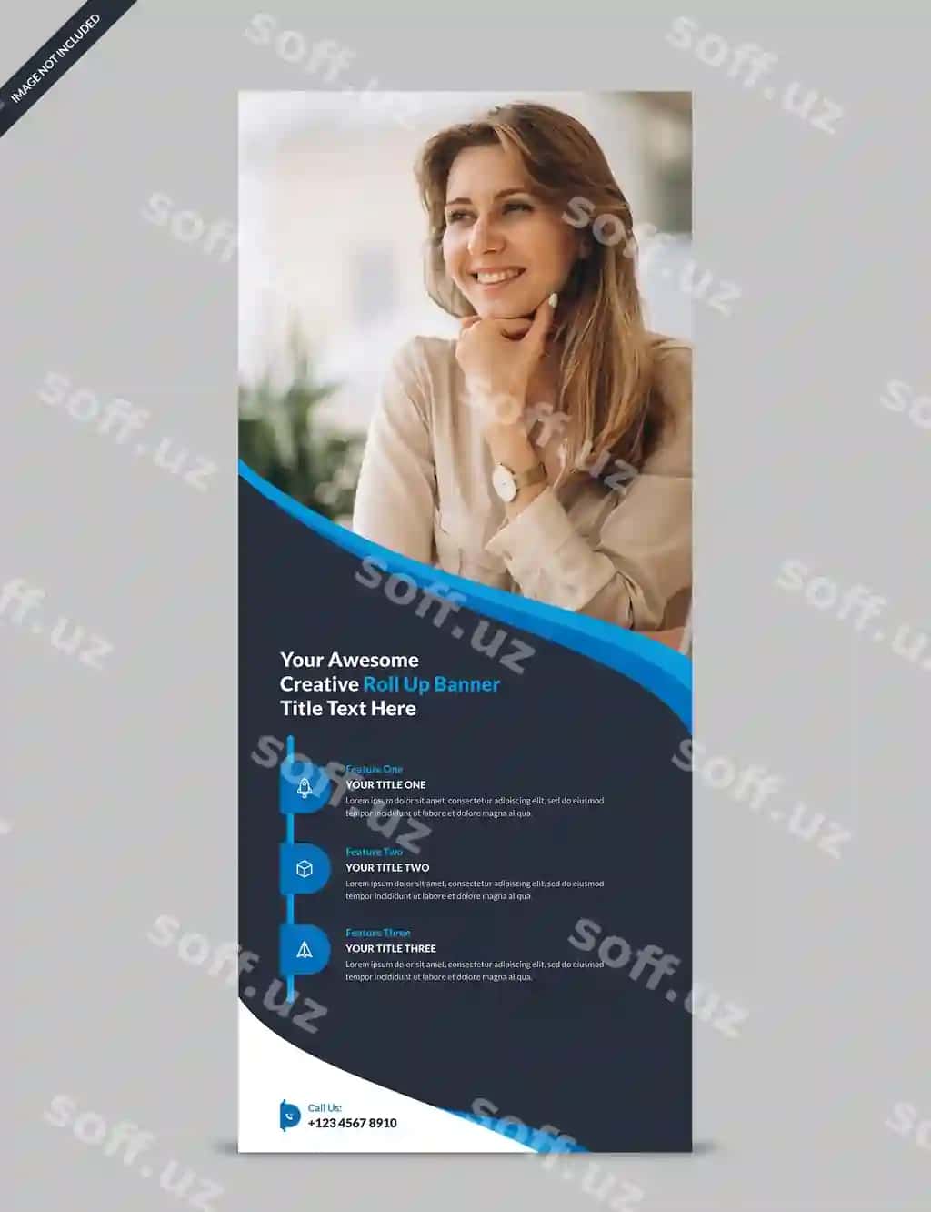 Minimal korporativ biznes rollup shabloni | Minimal corporate business rollup banner template