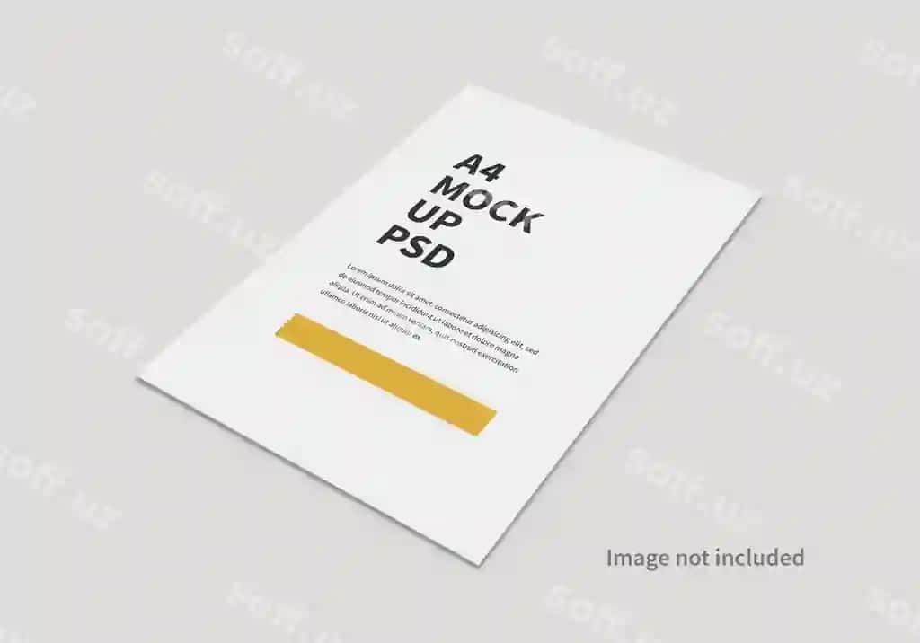Realistik qog'oz minimal namuna ajralangan | Realistic paper minimal mockup isolated