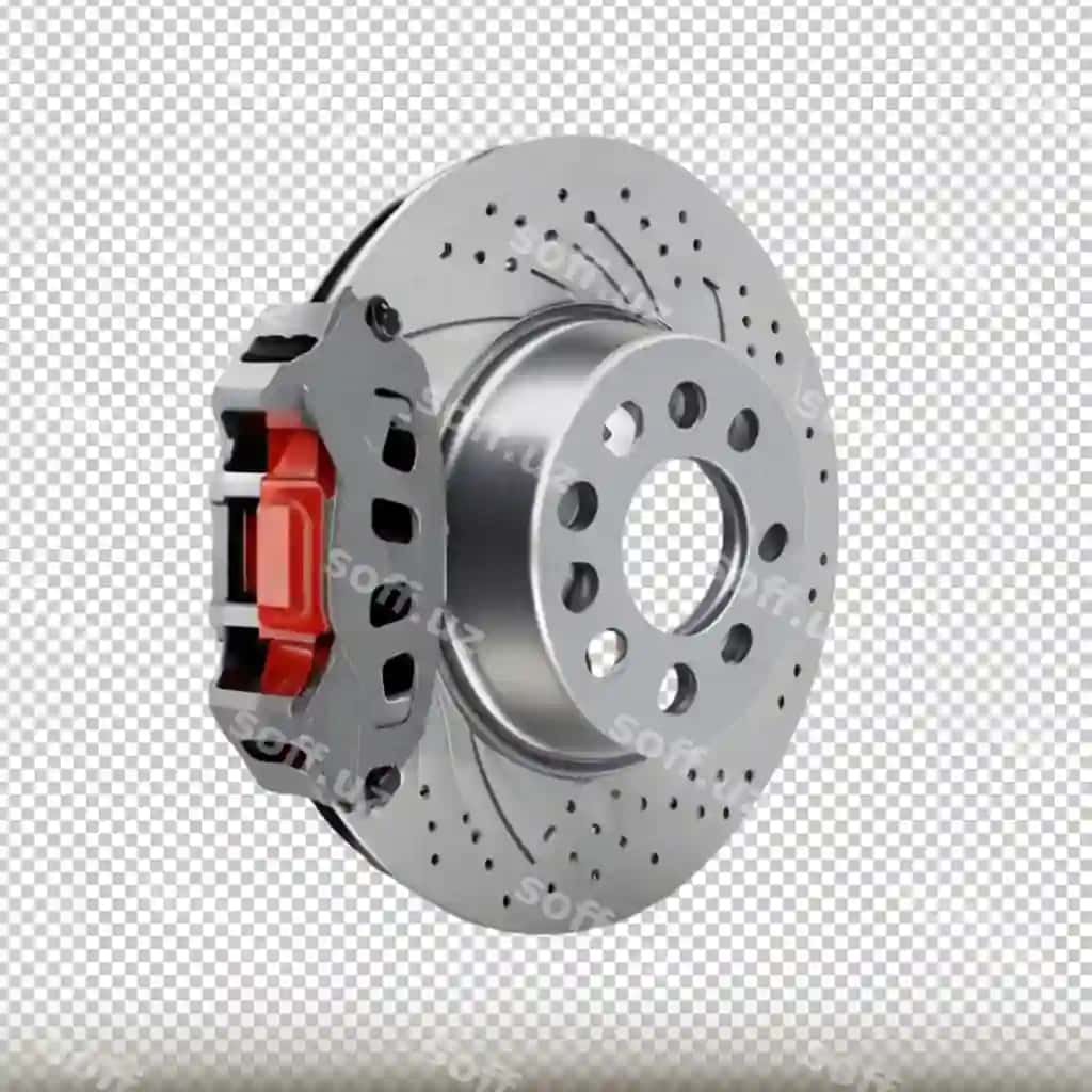 Disk freni ajraltirilgan transparent fon | Disc brake isolated transparent background