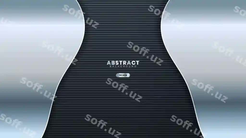 Abstrakt kumush rangli chiziqlar banneri qora-kulrang metalik egilgan zamonaviy dizayn | Abstract silver line banner dark grey metallic curve design modern