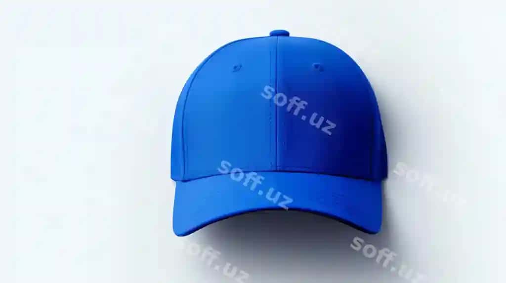 Foto Qirol ko'k qarson qapa ajraltirilgan oq fonda | Photo royal blue visor cap isolated white background