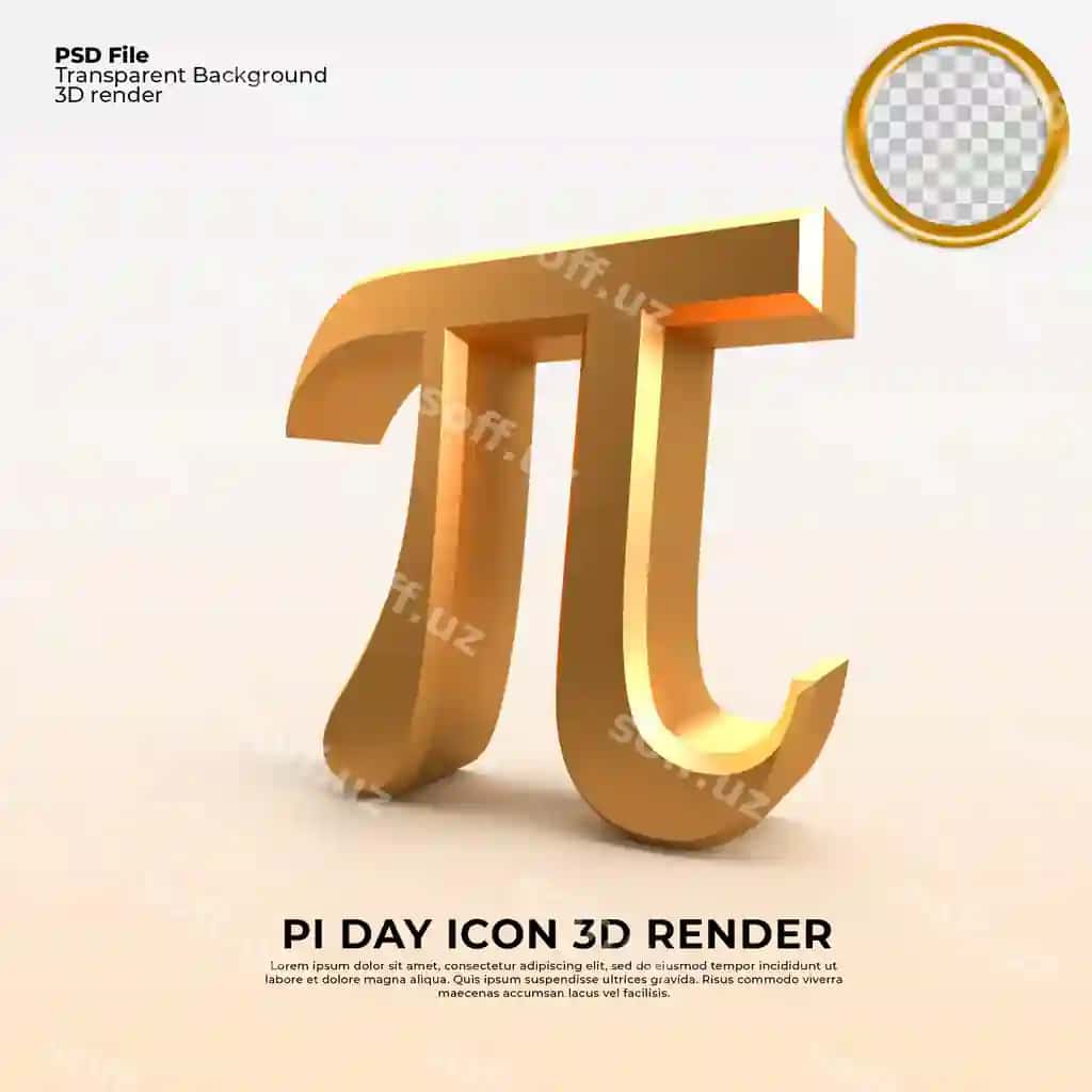 Pi kun 2022 3D render | Pi day 2022 3d render