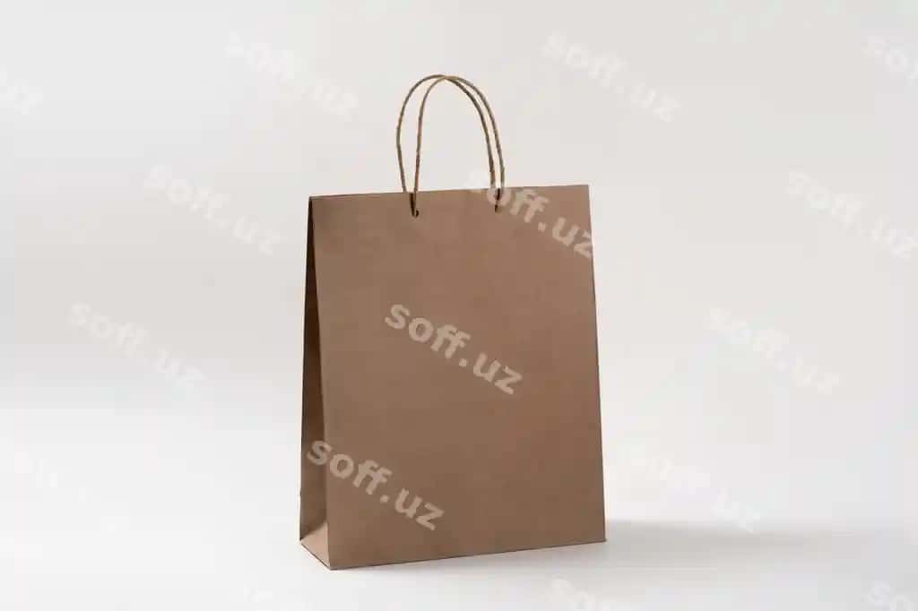 Yuqori ko'rinishdagi kraft qog'ozli rangli sumka | Top view kraft paper bag with color