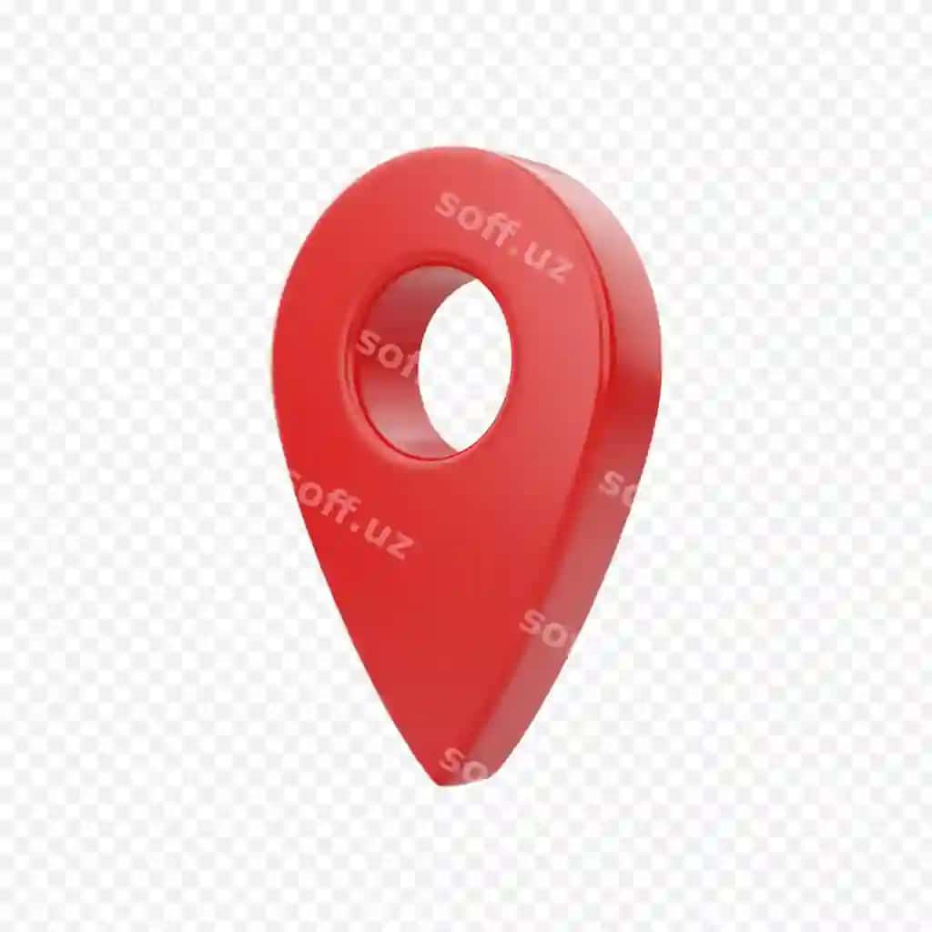 Qizil 3d lokatsiya pin ikonasi | Red 3d location pin icon