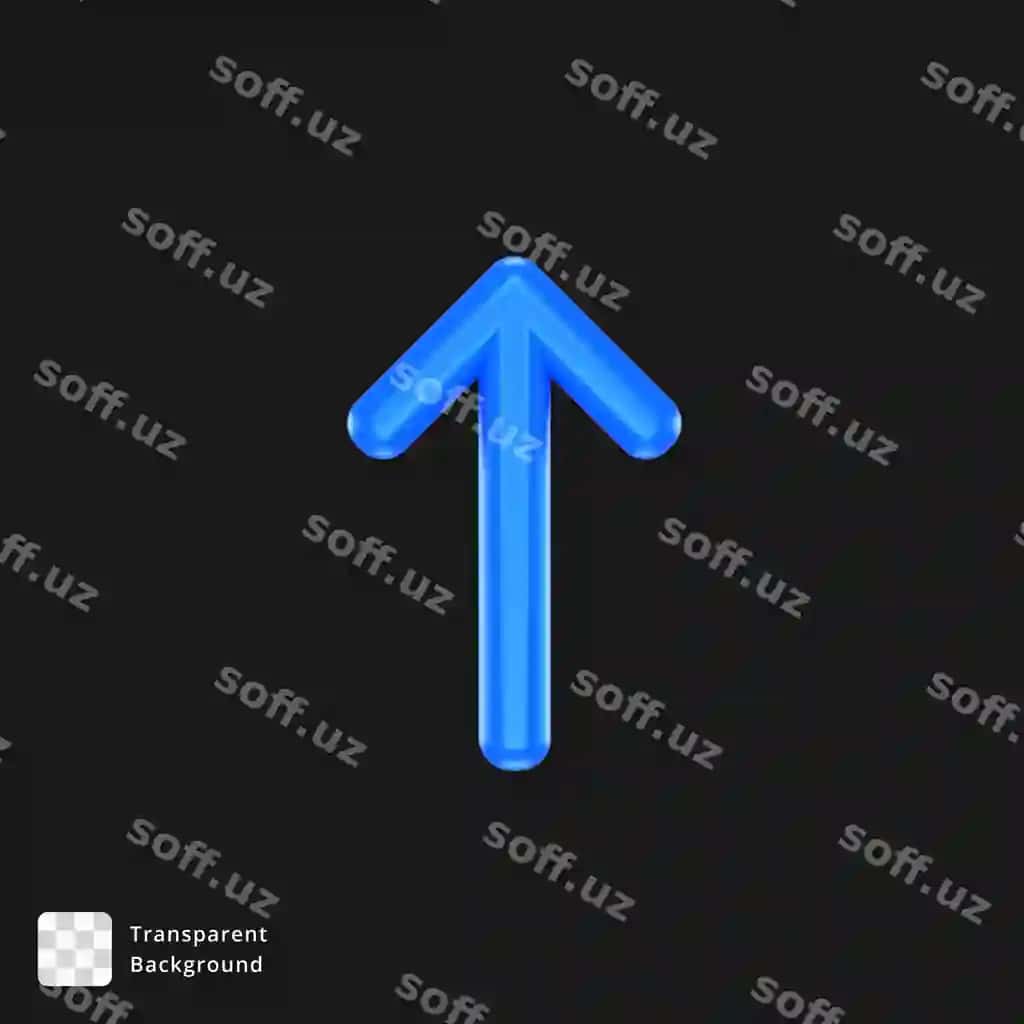 3d ikon blue oyoqcha | 3d icon blue arrow
