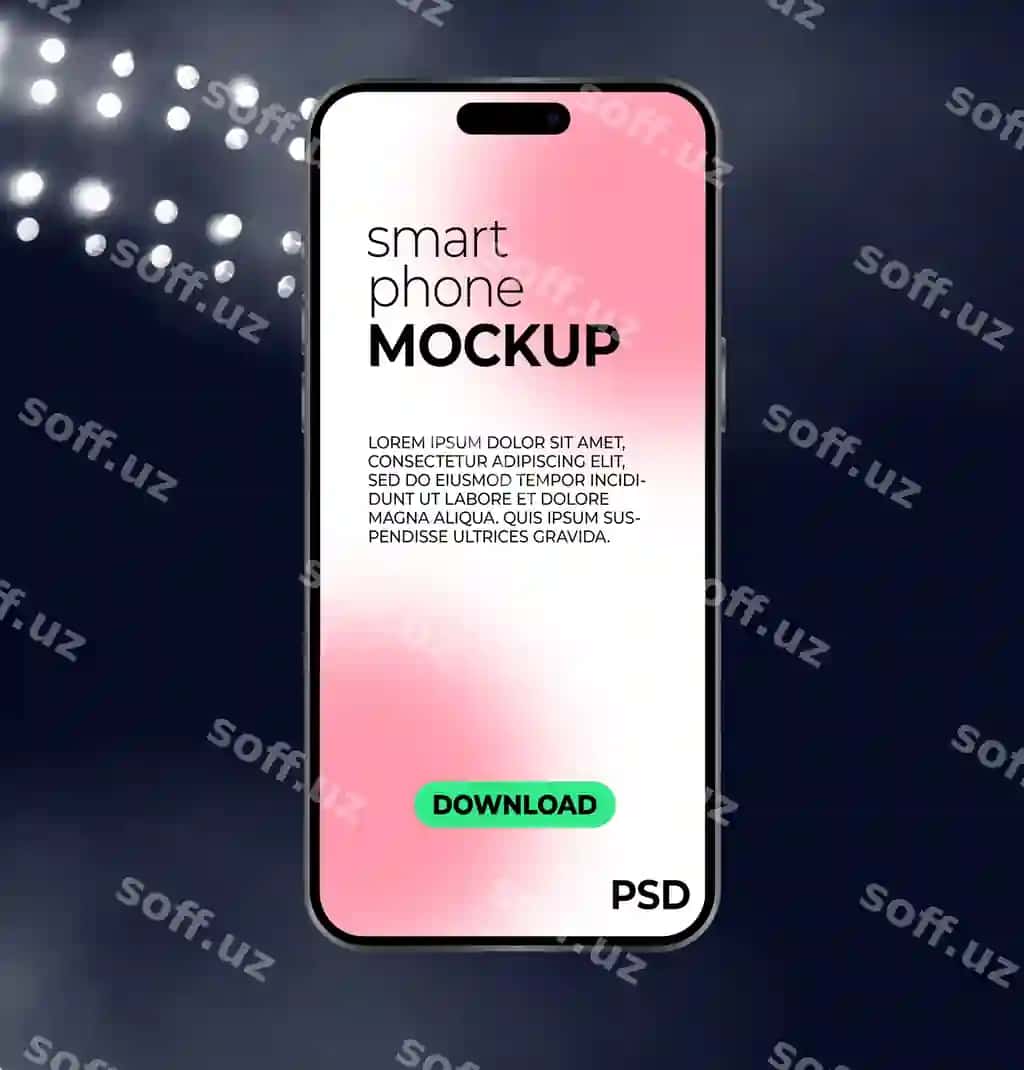 Premium akillı telefon mockup smart object PSD | Premium smartphone mockup smart object psd