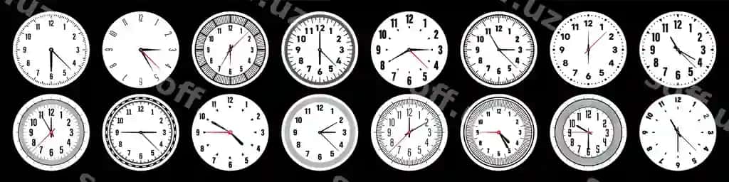Mexanik soat yuzi o'lchash qiri, bezelli minut va soat diski | Mechanical clock faces with hands bezel watch dial with minute hour