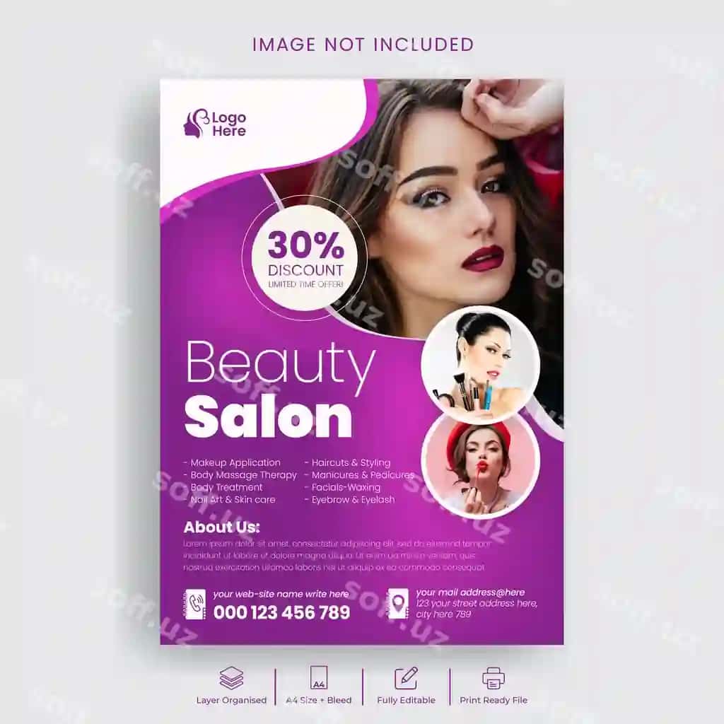 Chiroy spa salon flyer poyezr shablon dizayni | Beauty spa salon flyer poster template design