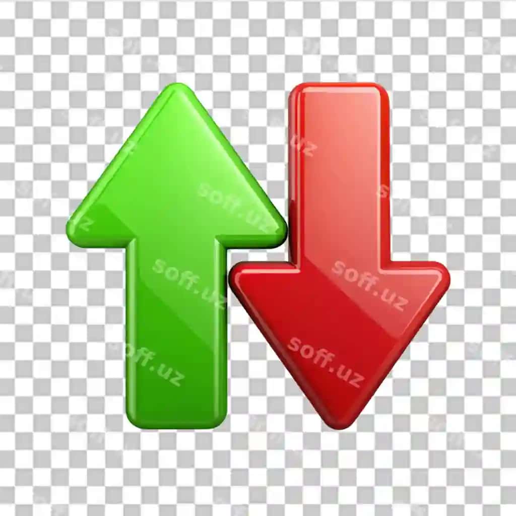 O'q yuqori past ikon ajraltirilgan shaffof fonda | Arrow up down icon isolated transparent background