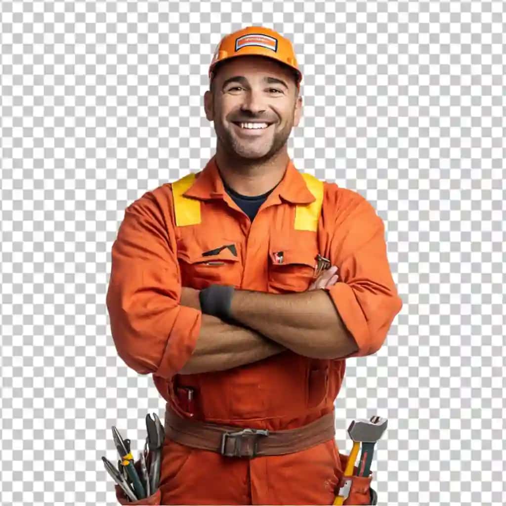 Quvnoq qurilish ishchisi | Cheerful construction worker