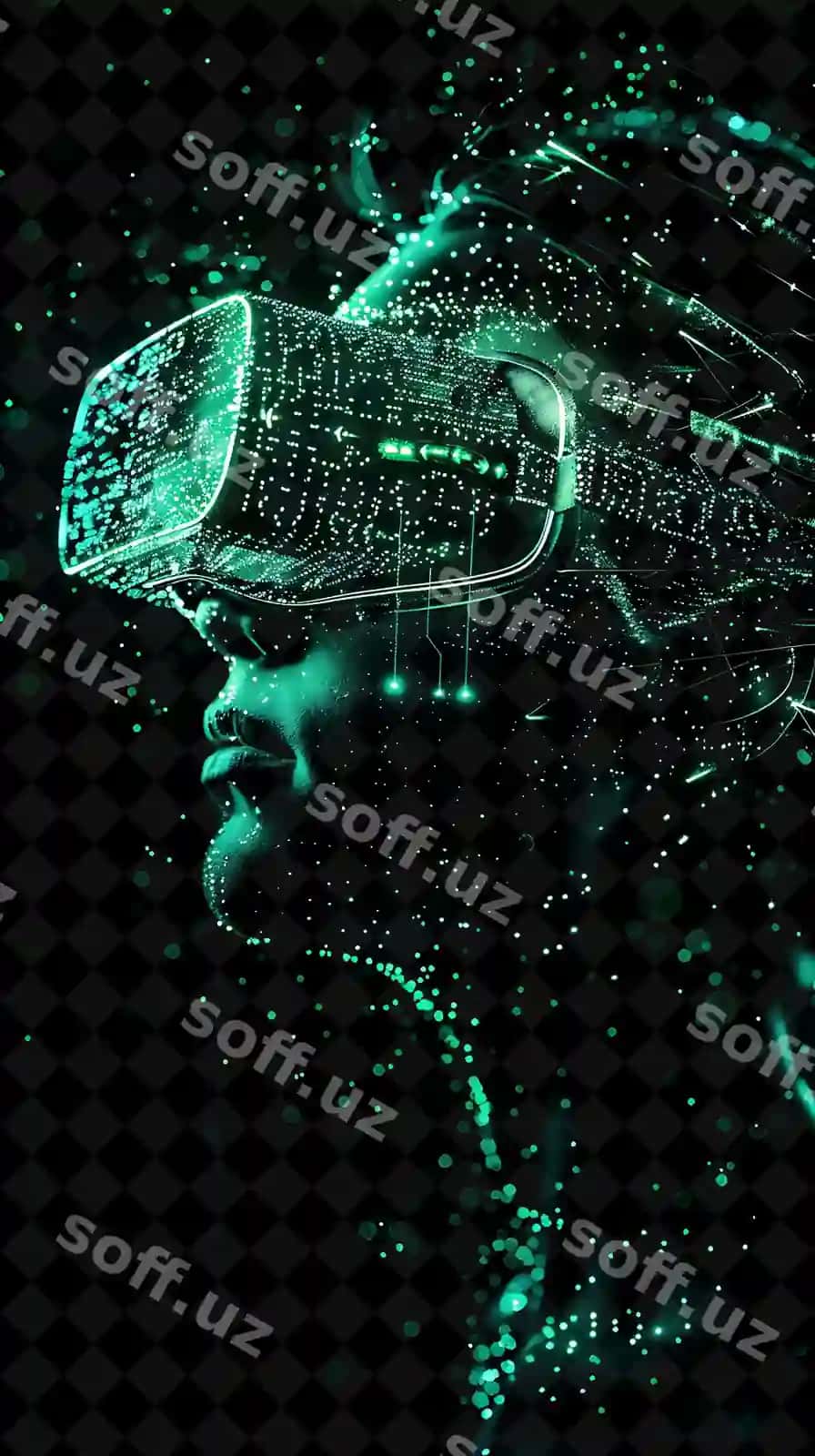 Virtual haqiqiylikdagi portlash raqamli dunyolar avatarlari fu PNG neon | Virtual reality explosion with digital worlds avatars fu png neon