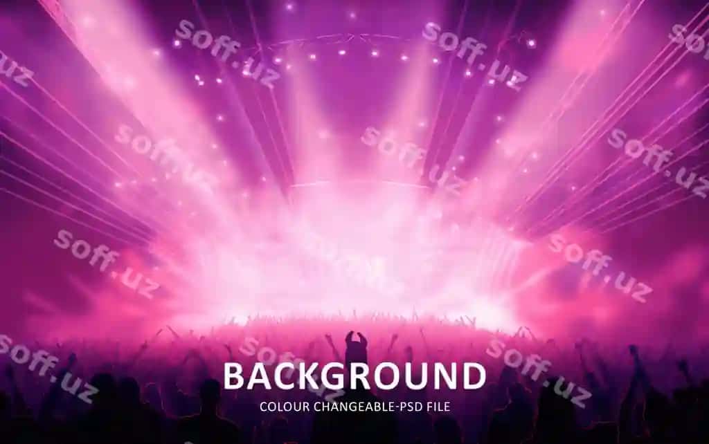 Neonli raqs musohirasi jamo orqa fonda | Neon dance party crowd background