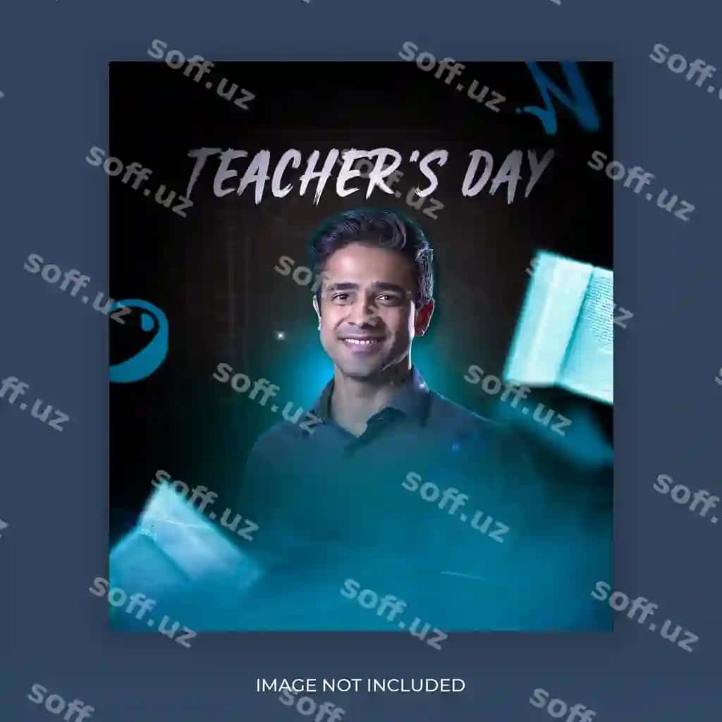 O'qituvchilar kuni ijtimoiy tarmoqlar posti PSD 5-oktabr | Teachers day social media post psd 5th october