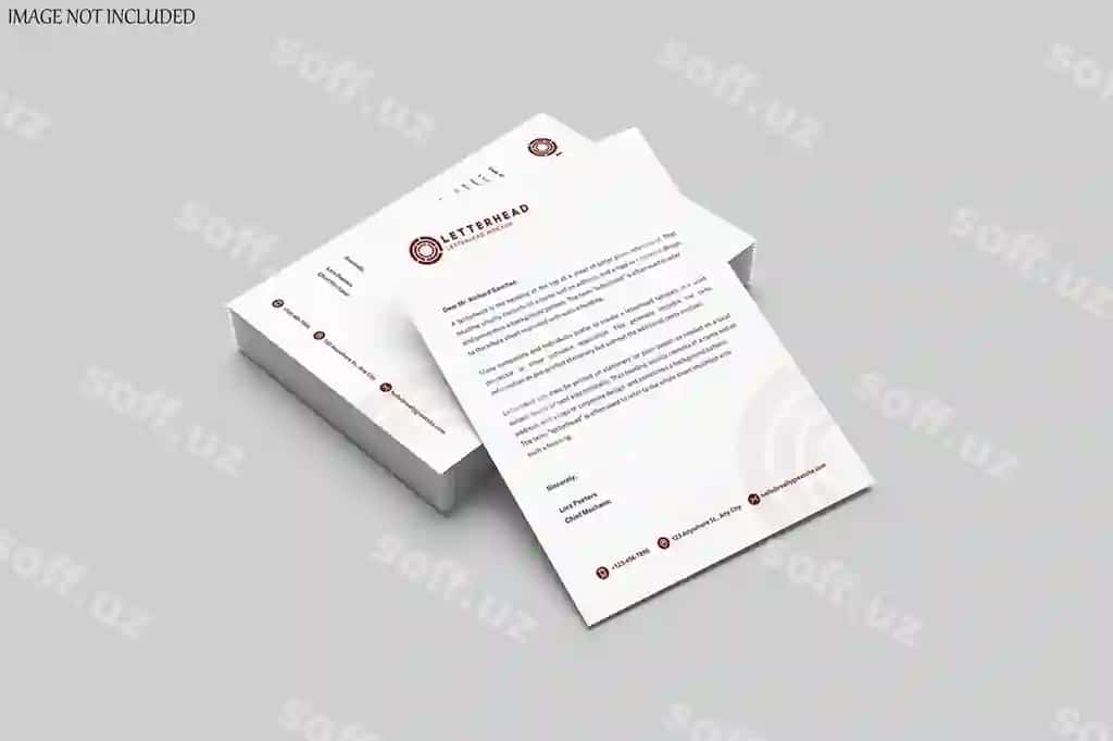 Pochta qadoiy mockup | Letterhead mockup