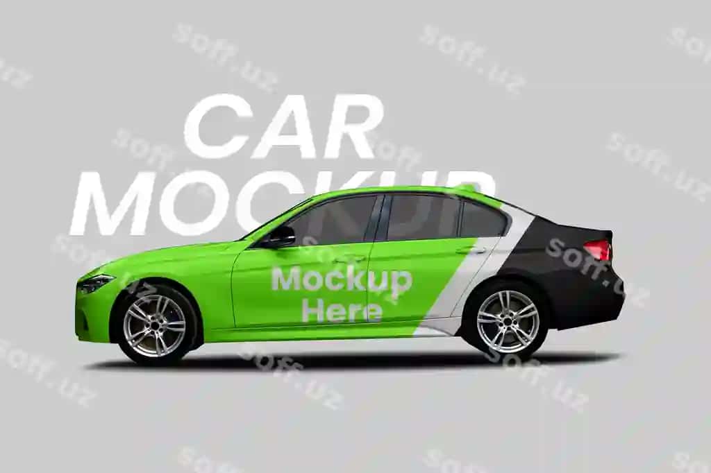 Realistik mashina namunasi mashina wrapping | Realistic car mockup car wrapping