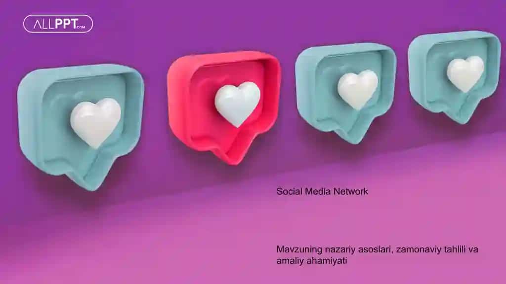 Social Media Network Taqdimoti (48 Slayd)