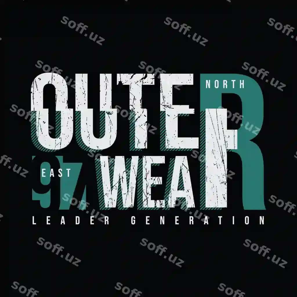 Tashqi kiyim tipografik vektor futbolka dizayni illustratsiyasi | Outer wear typography vector t shirt design illustration
