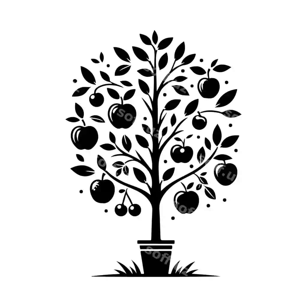 Ajraltirilgan daraxt ramz vektor belgi illustratsiyasi | Isolated tree symbol vector sign illustration