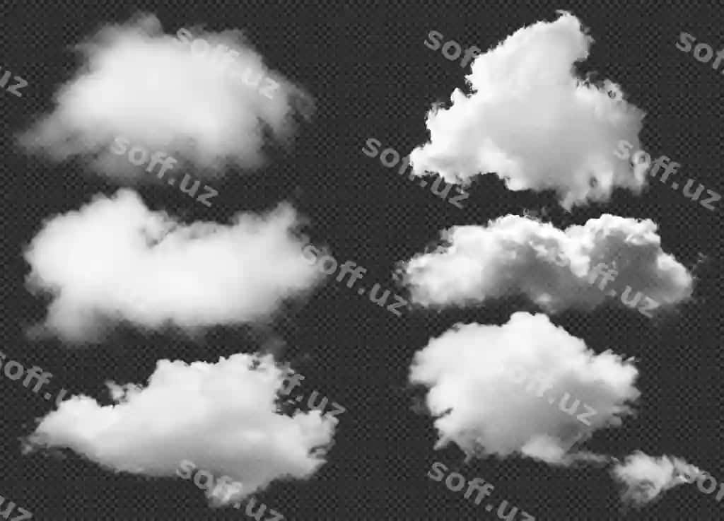 Komplekt realistik bulut element shaffof bulut ultra realistik bulut | Set realistic cloud element transparent cloud ultra realistic cloud