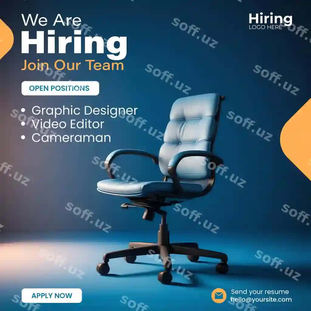 BIZ IJOSIY ALOQA SHABLLONLARI UCHUN ISHGA TUTAMIZ | We are hiring social media post template