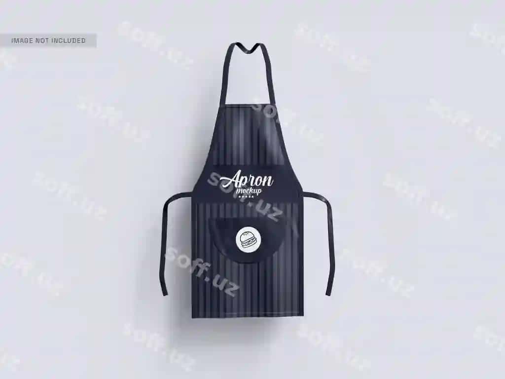 Oshpaz oshxona fartuk namunasi | Chef kitchen apron mockup