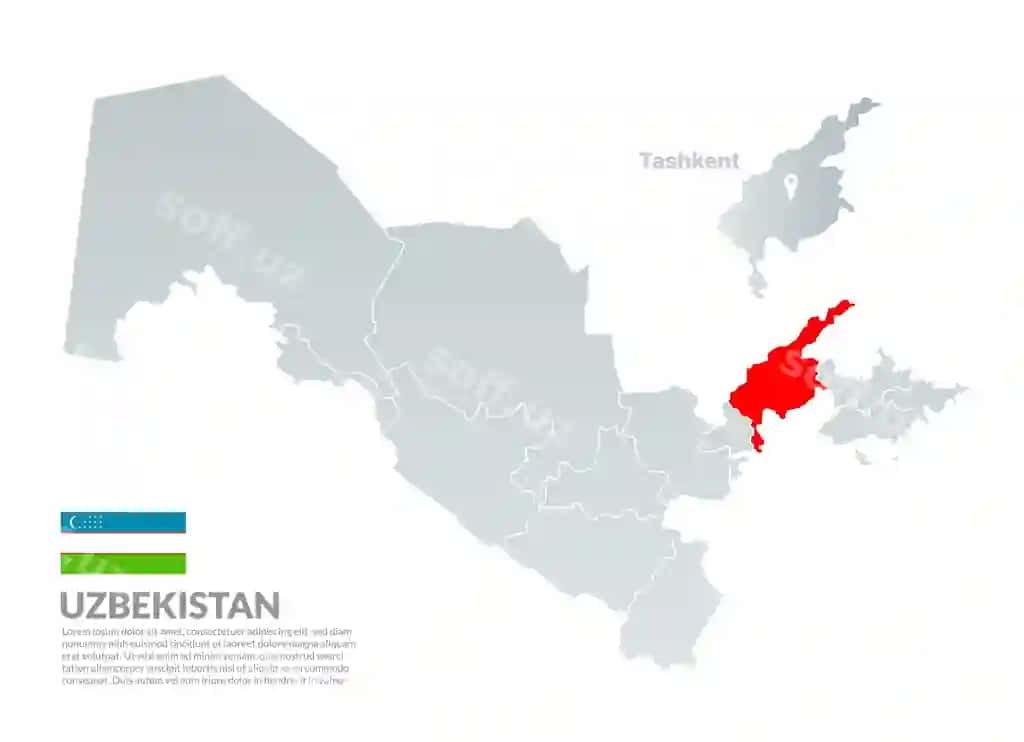 Vektor xarita O'zbekiston | Vector map uzbekistan