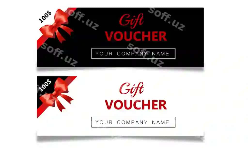 Chiroyli sovg'a sertifikati qizil lentali | Lovely gift certificate with red ribbon