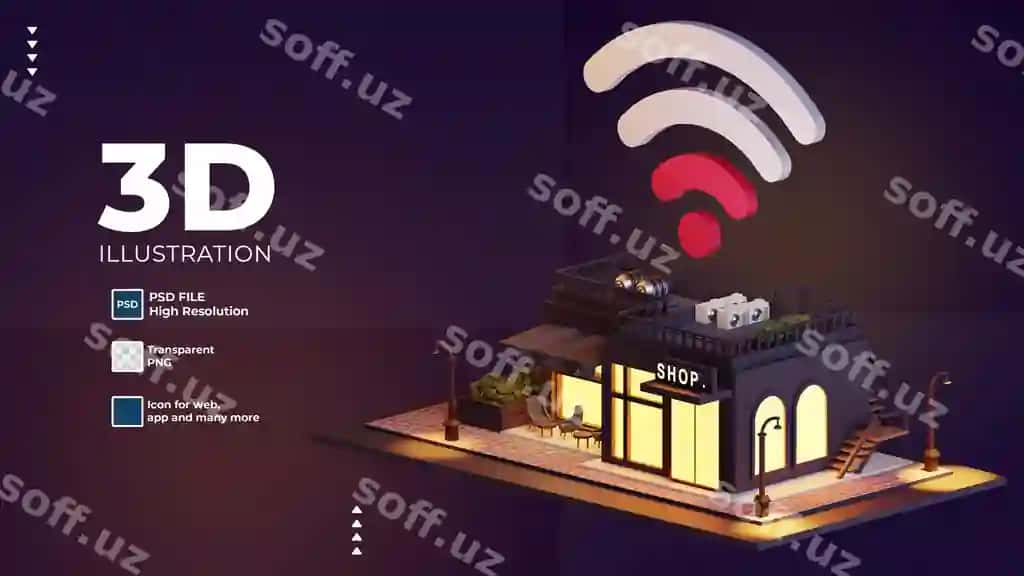 3d smart do‘kon binosi | 3d smart shop building