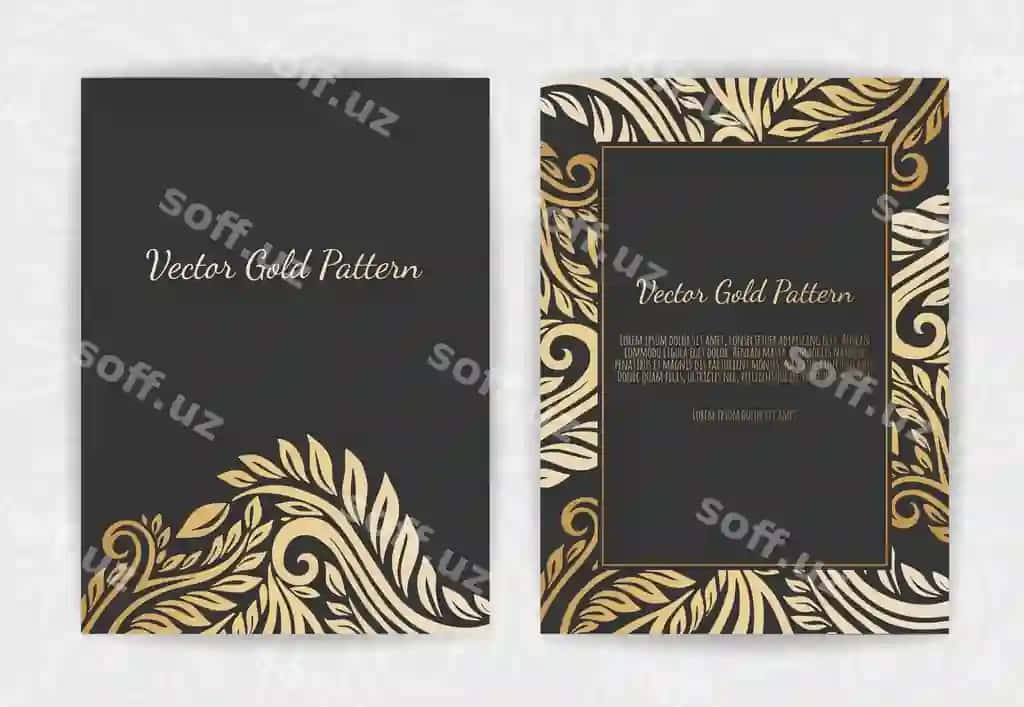 Qora oltin shablonlar komplekti | Set black gold templates