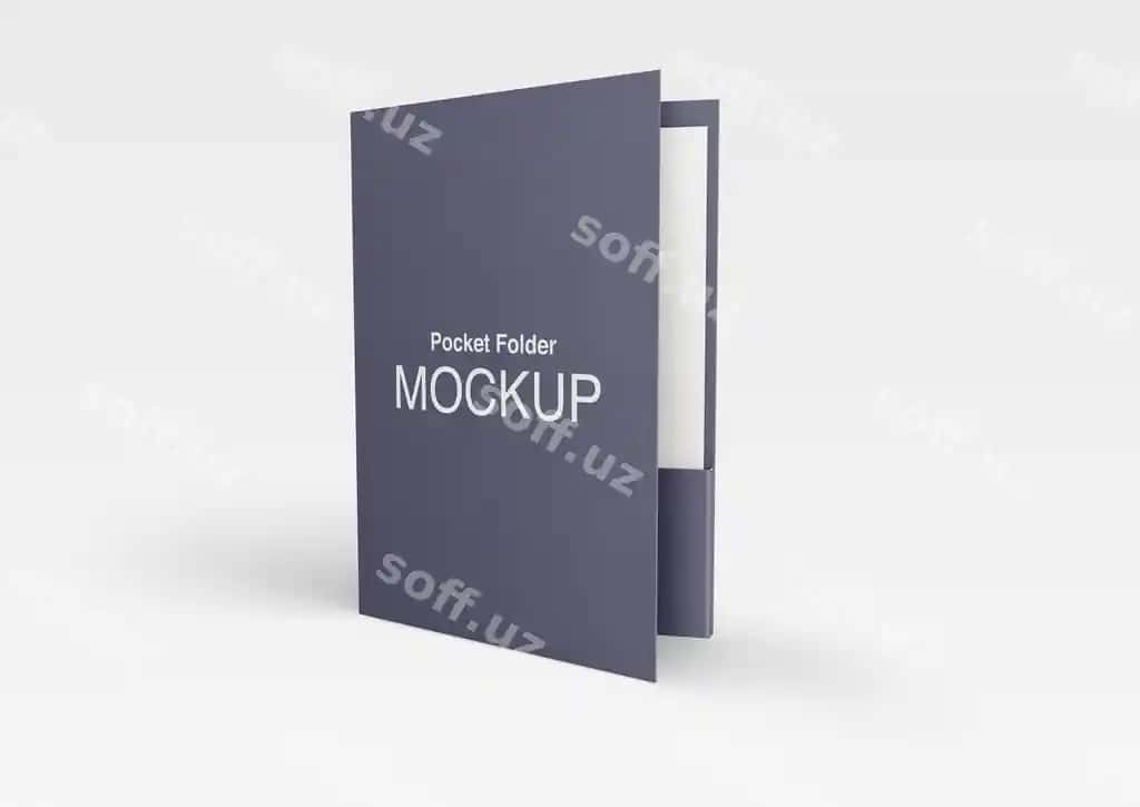 Yaqin ko'rinishdagi jofel modeli ajraltirilgan | Close up pocket folder mockup isolated
