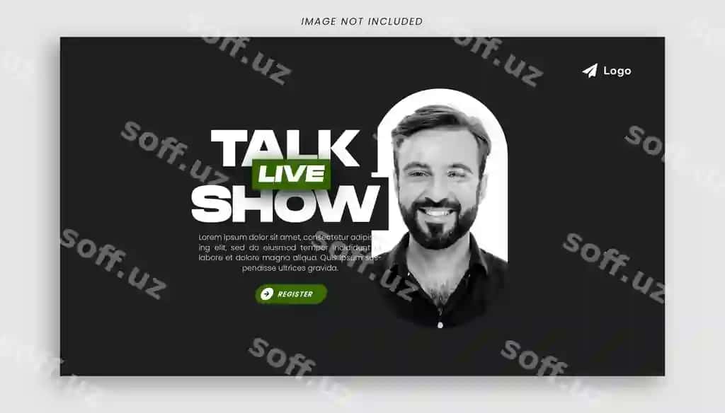 Talk show veb baner dizayni psd shablon | Talk show web banner design psd template
