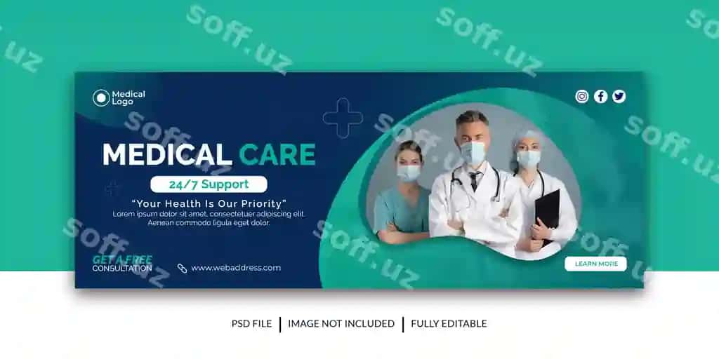 Tish tibbiy sog'liqni saqlash ijtimoiy media varaqasi facebook varaqasi veb | Dental medical healthcare social media cover facebook cover web