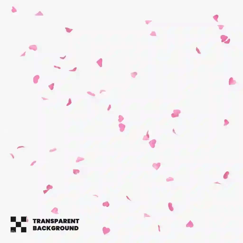 Sevgi shakli konfetti bayram dekoratsiyasi transparenti | Love shape confetti celebration decoration transparent