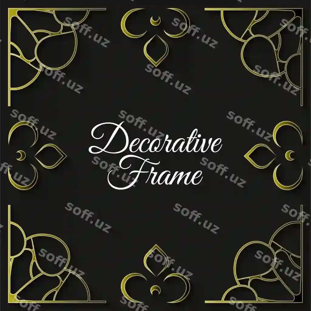 Chiroyli dekorativ ramka dizayni orqa fon | Elegant decorative frame design background