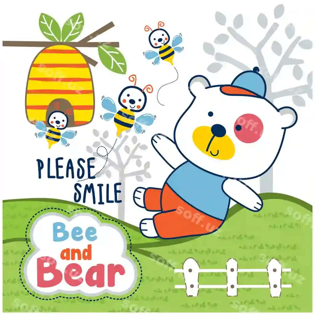 Ayiq Arilma O'yin Bog' Komik Hayvon Multfilm | Bear bee play garden funny animal cartoon
