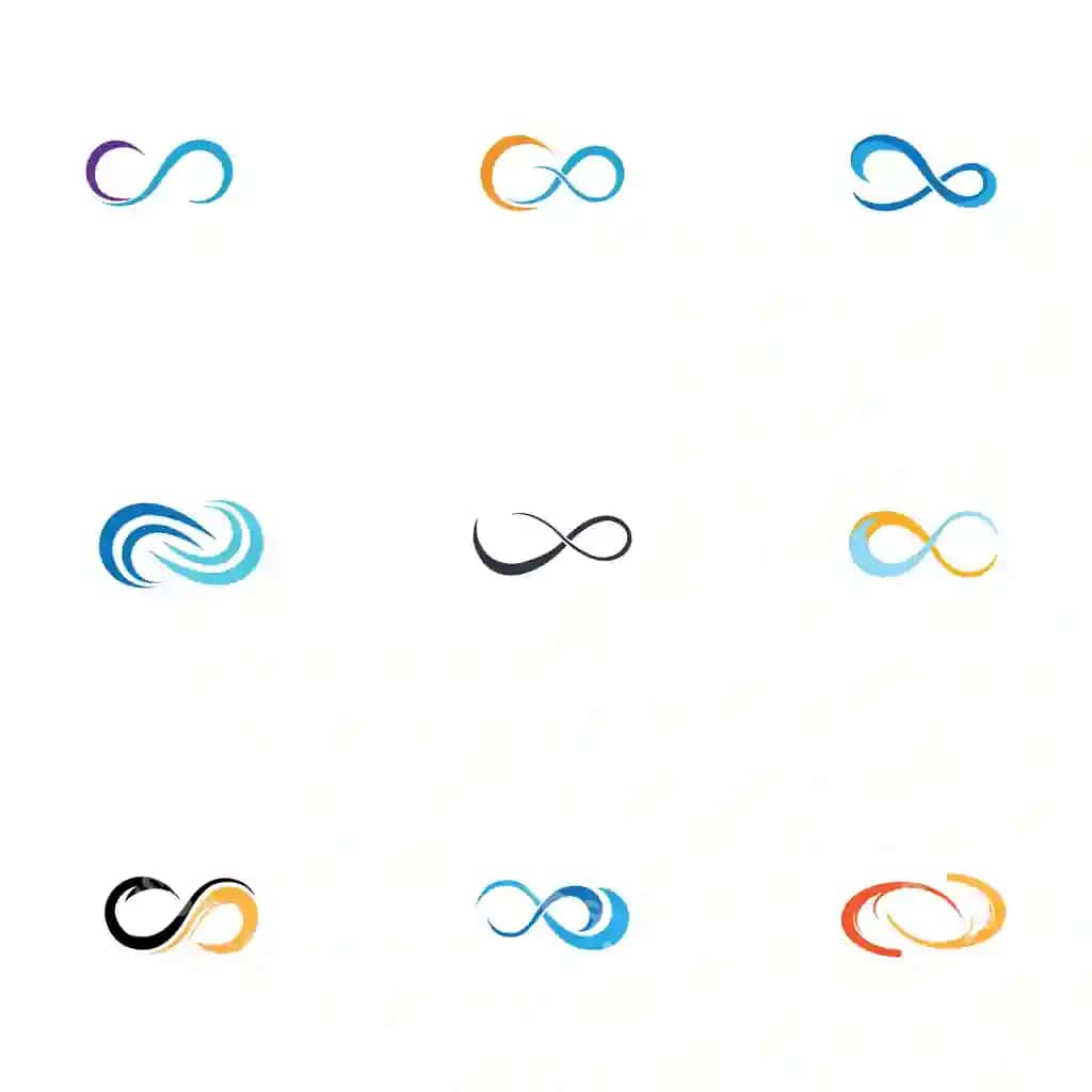 Cheksizlik dizayni vektori | Infinity design vector