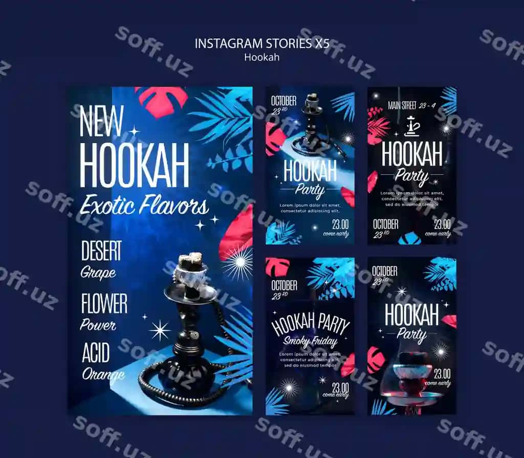 Nargilе shablon dizayni | Hookah template design