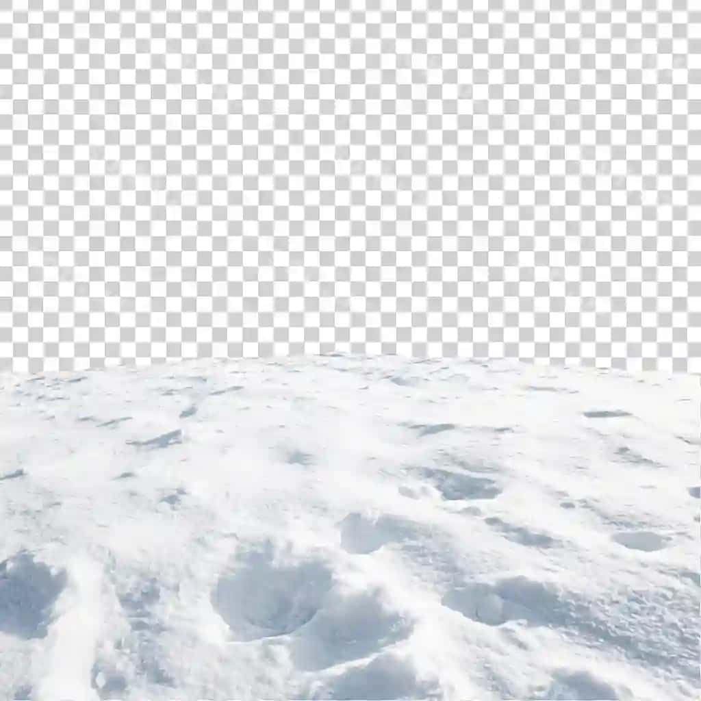 Qor bilan qoplangan yer kvadrat qor shaffof orqa fon bilan | Snow covered ground with square snow transparent background