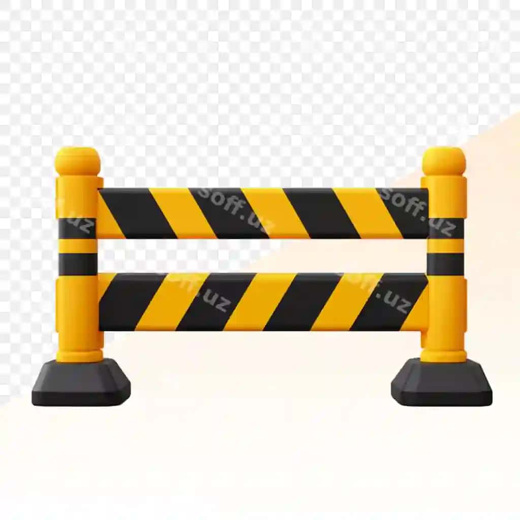 Sariq qora barer sariq barer bilan | Yellow black barrier with yellow barrier it