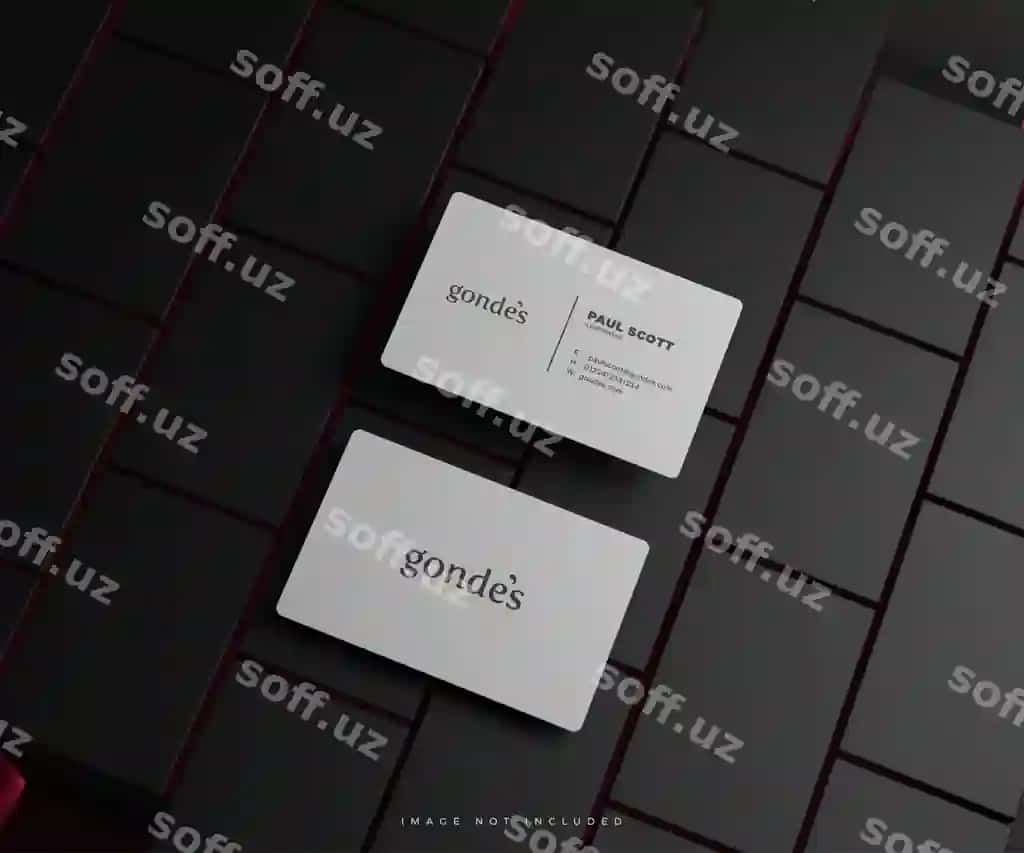 Tekis biznes karta mockup | Flat business card mockup