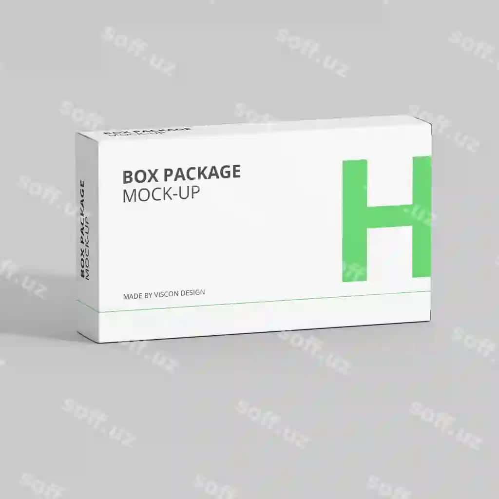 To'g'ri to'rtburchak quti paket modeli | Rectnagular box package mockup