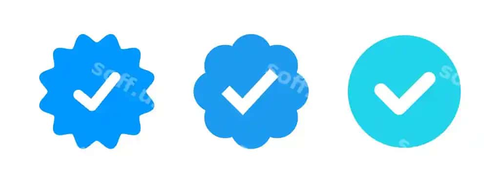 Komplekt ko'k teksmark vektor ikonkalar Instagram tasdiqlash ikonkasi Twitter | Set blue checkmark icons vector instagram verification icon twitter