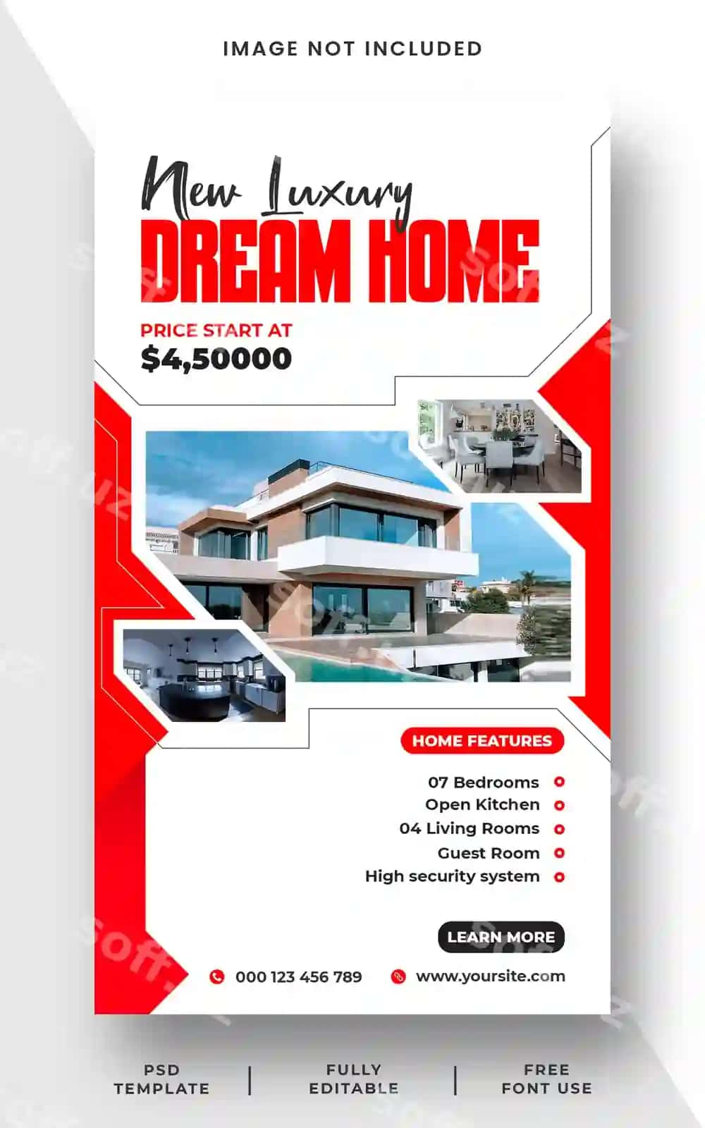 Orqali uy sotuv ijtimoiy tarmoqlar Instagram hikoya banner shabloni | Dream home sale social media instagram story banner template