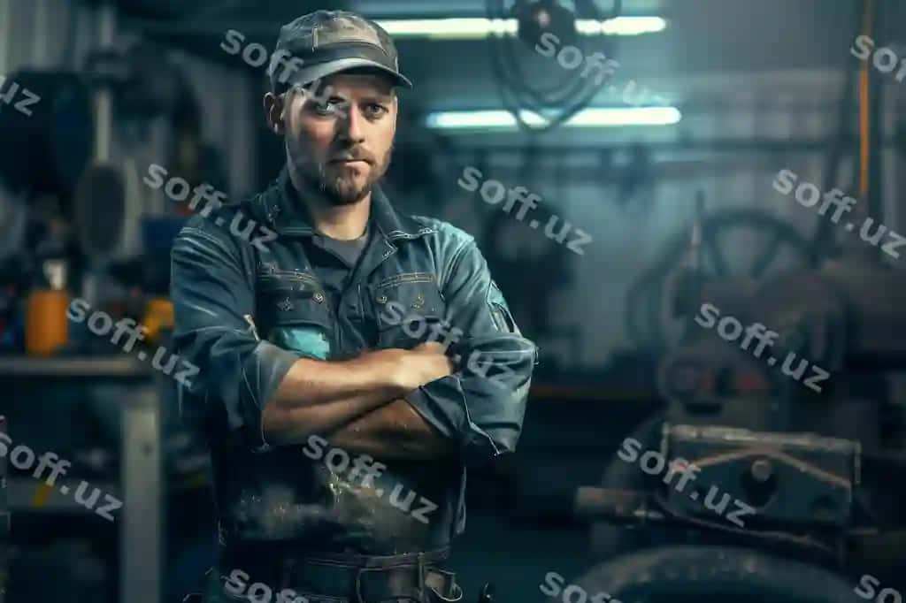 Mexanik mashina portreti generativ AI | Mechanic car portrait generative ai